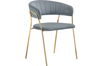 Стул Kamelia 1, gray / gold