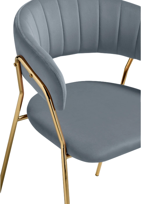 Стул Kamelia 1, gray / gold