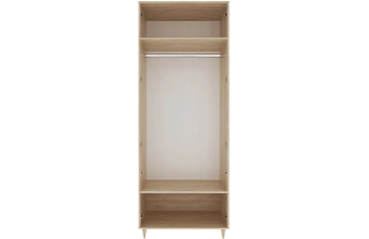 Шкаф распашной Киото, двухдверный, Дуб небраска / Бетон тёмный