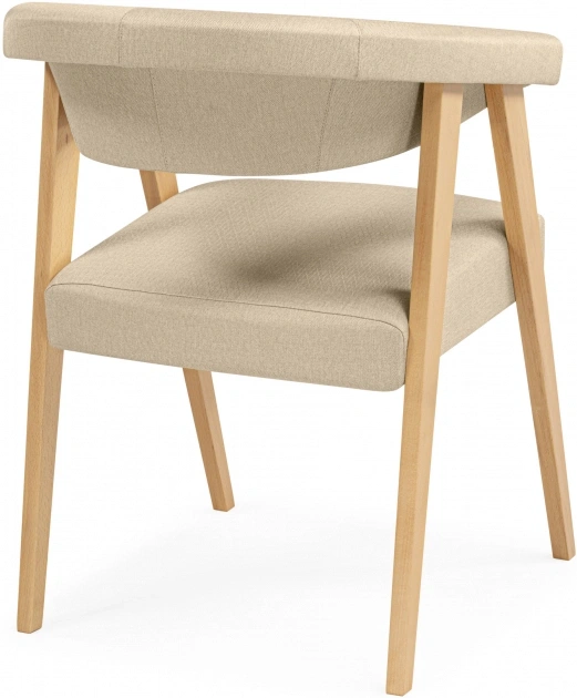 Деревянный стул-кресло Невада 2, натуральное дерево / бежевый (ткань 135)