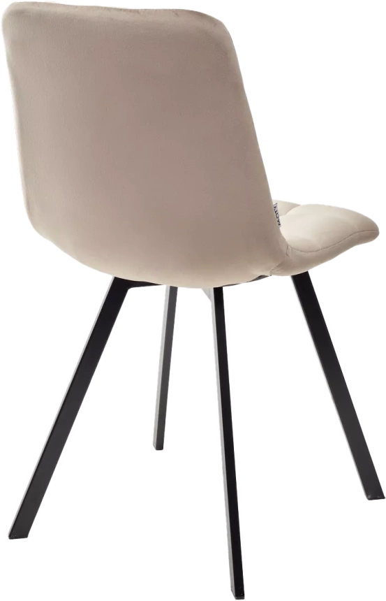 Стул Chilli Square, мягкий, Bluvel-40 бежевый, велюр, черный каркас