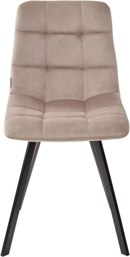 Стул Chilli Square, мягкий, Bluvel-40 бежевый, велюр, черный каркас