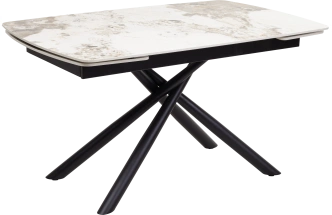 Кухонный стол раздвижной Rivoli 140, Gloss Luxury Pandora Solid Ceramic, Black