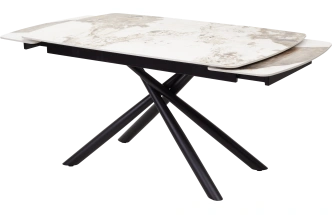 Кухонный стол раздвижной Rivoli 140, Gloss Luxury Pandora Solid Ceramic, Black
