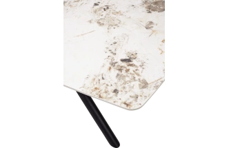 Кухонный стол раздвижной Rivoli 140, Gloss Luxury Pandora Solid Ceramic, Black