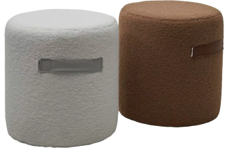 Пуф Harta, NINI-02 Тауп, teddy  / TKS-03 темно-коричневый