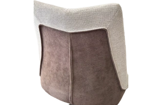 Стул Oskar, мягкий, поворотный, KN01-05 бежевый, BZ1046-21 коричневый, ткань, черный каркас 