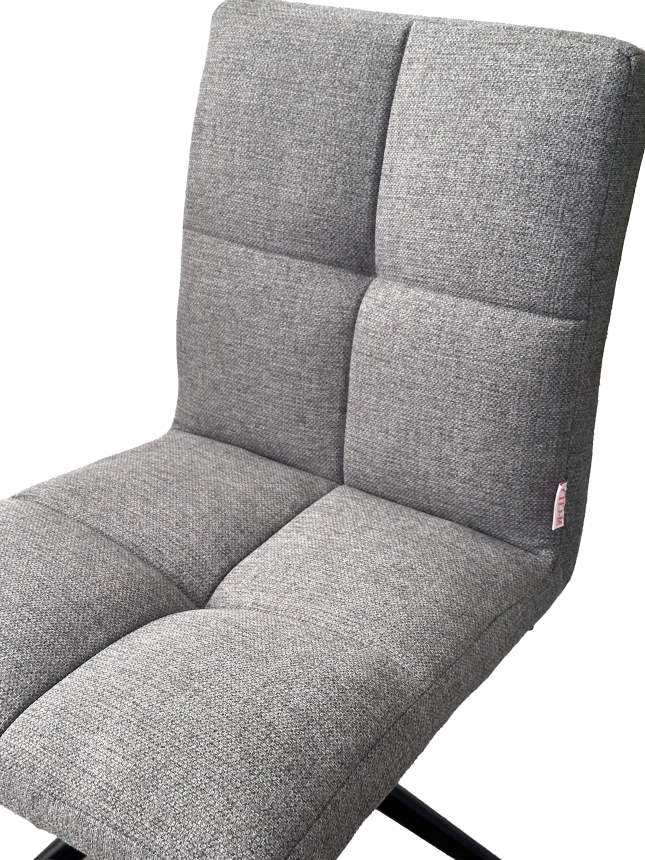 Стул Sallie, мягкий, поворотный, VT6037-16 серый, ткань, черный каркас