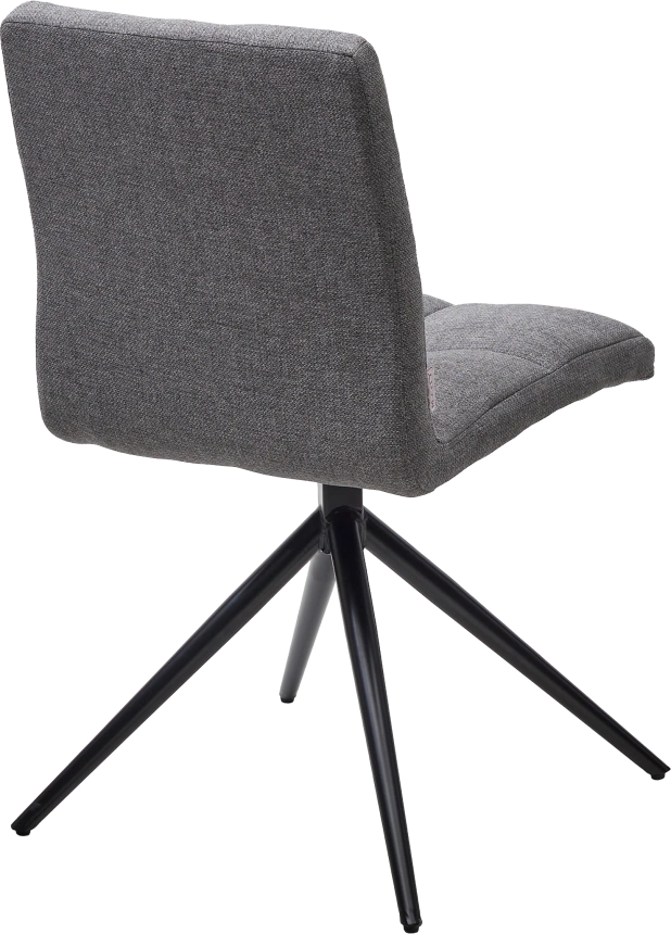 Стул Sallie, мягкий, поворотный, VT6037-16 серый, ткань, черный каркас