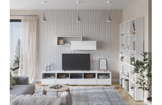 ТВ-тумба Элла ТБ 02, белый / белый