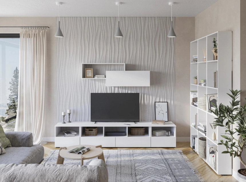 ТВ-тумба Элла ТБ 02, белый / белый