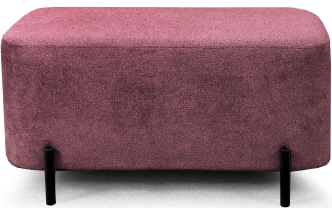 Банкетка Портленд, мягкая, на ножках, ткань торонто бордовый