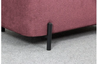 Банкетка Портленд, мягкая, на ножках, ткань торонто бордовый