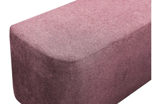 Банкетка Портленд, мягкая, на ножках, ткань торонто бордовый