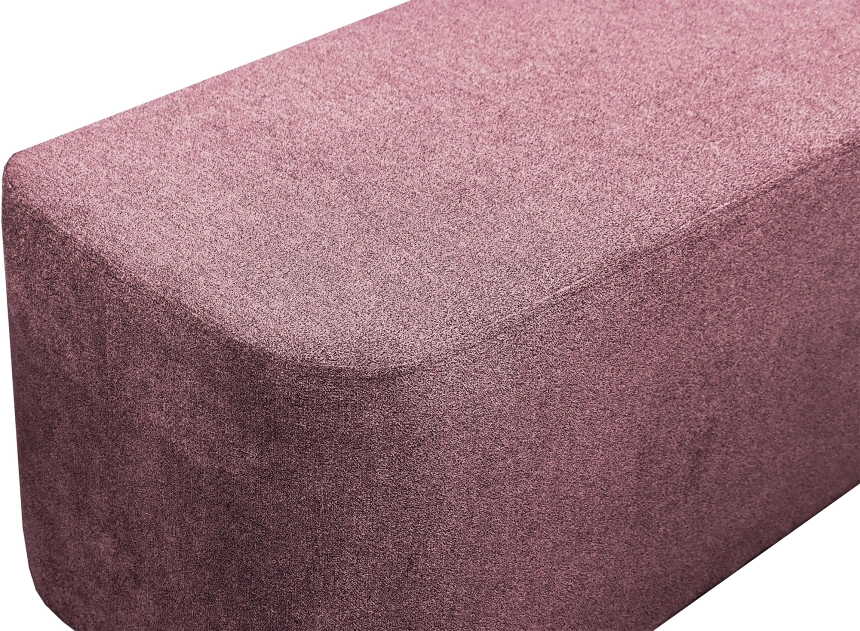 Банкетка Портленд, мягкая, на ножках, ткань торонто бордовый