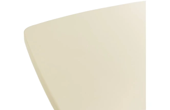 Кухонный стол Нотр Дам, молочный, ПМ стекло, каркас белый