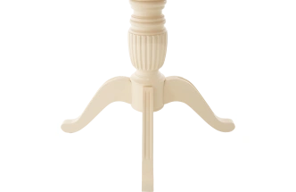 Кухонный стол Леонардо-1, D100, комби 6, орех темный, каркас слоновая кость