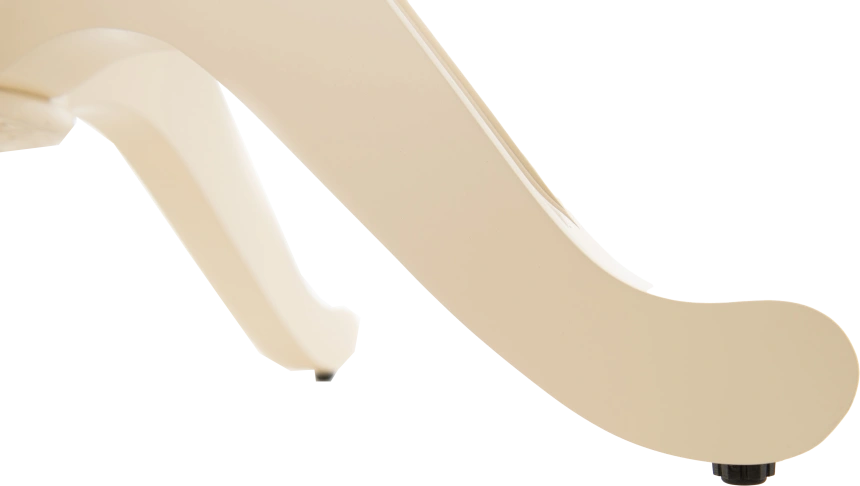 Кухонный стол Леонардо-1, D100, комби 6, орех темный, каркас слоновая кость 