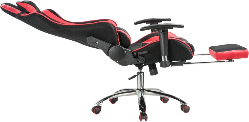 Офисное кресло Kano 1, с подставкой для ног, red / black