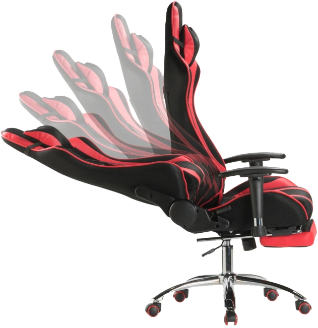 Офисное кресло Kano 1, с подставкой для ног, red / black