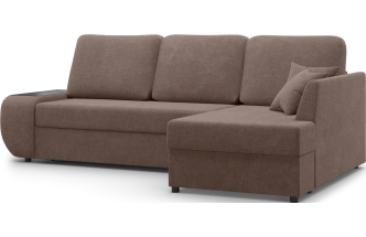 Диван угловой Консул, модель 074, правый, Danco 297 (шоколадный)