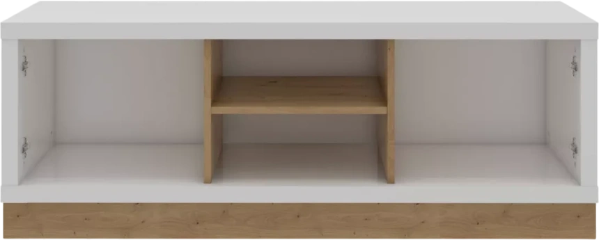 Тумба под ТВ Балтимор, с полками, Белый / Дуб дикий