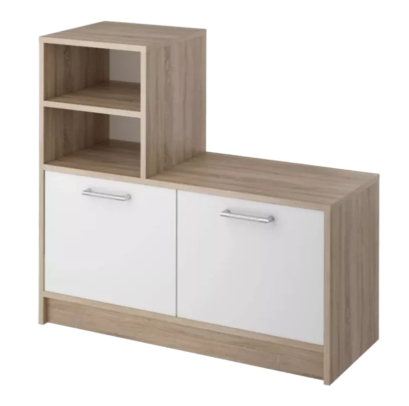 Тумба Лофт-2, Дуб сонома/Белый