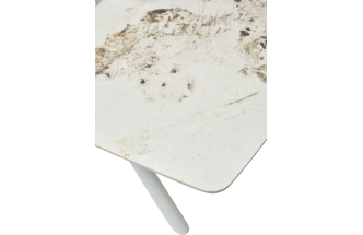 Кухонный стол раздвижной Rivoli 140, Gloss Luxury Pandora Solid Ceramic, White