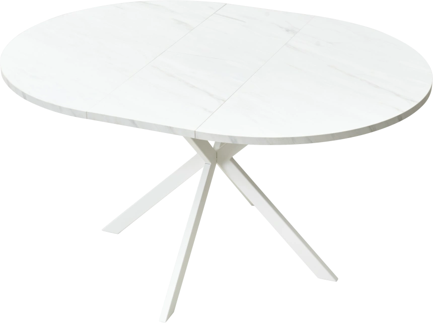 Кухонный стол раздвижной Вега D110, Мрамор Леванто, белый каркас