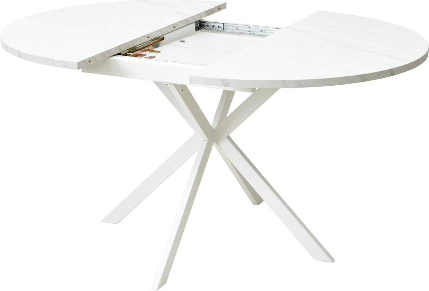 Кухонный стол раздвижной Вега D110, Мрамор Леванто, белый каркас