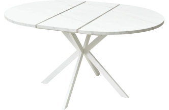 Кухонный стол раздвижной Вега D110, Мрамор Леванто, белый каркас