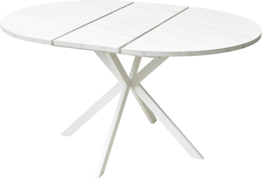 Кухонный стол раздвижной Вега D110, Мрамор Леванто, белый каркас