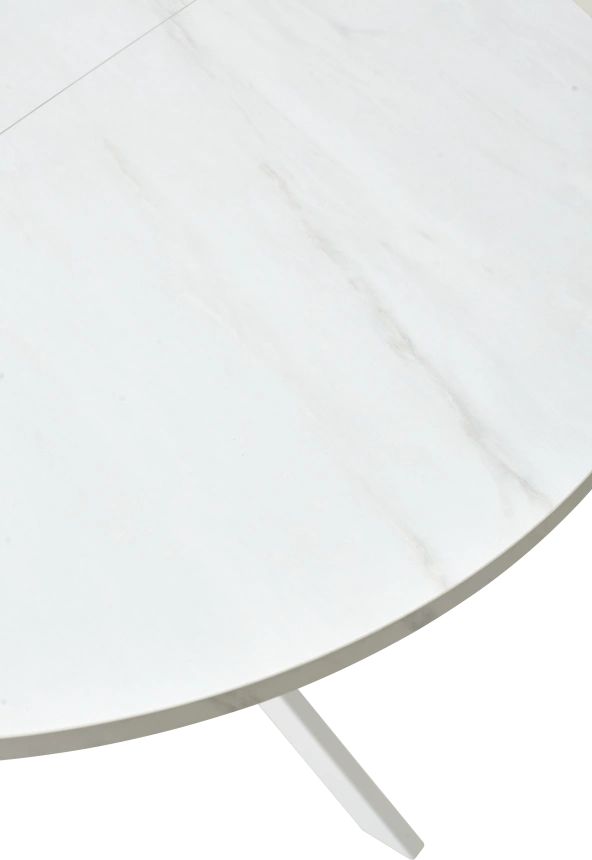 Кухонный стол раздвижной Вега D110, Мрамор Леванто, белый каркас
