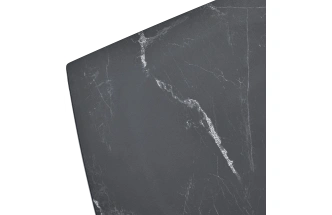 Кухонный стол раздвижной Foggia 140, KL-116 Черный мрамор матовый, итальянская керамика, черный каркас