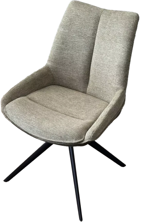 Стул Oskar, мягкий, поворотный, KN01-15 олива, BZ1046-18 темно-зеленый, ткань, черный каркас 