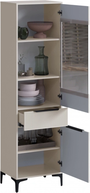Шкаф-витрина Иадама, кашемир / кашемир