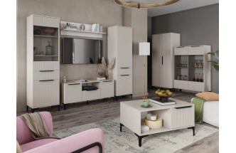 Шкаф-витрина Иадама, кашемир / кашемир