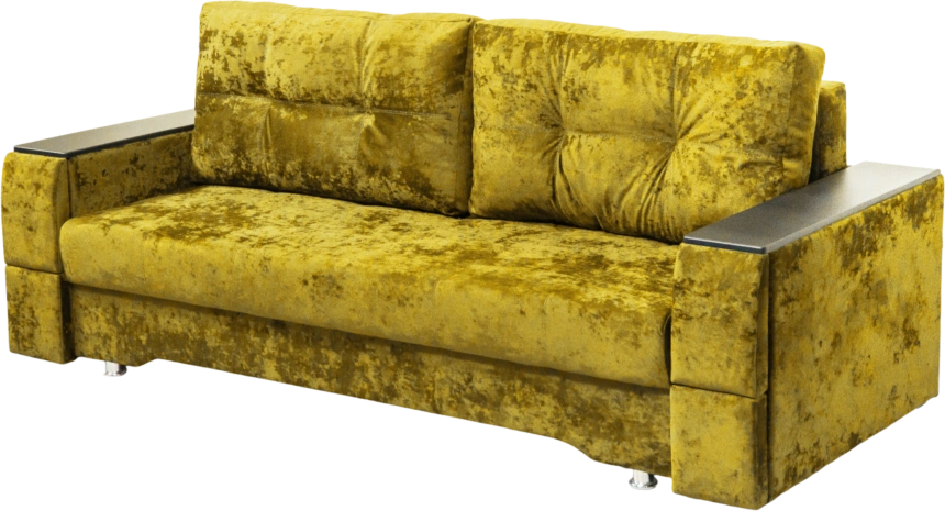 Диван прямой Атлант 2, ткань Спарк Елоу, декор Венге