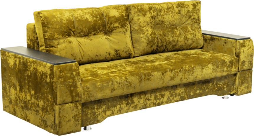 Диван прямой Атлант 2, ткань Спарк Елоу, декор Венге