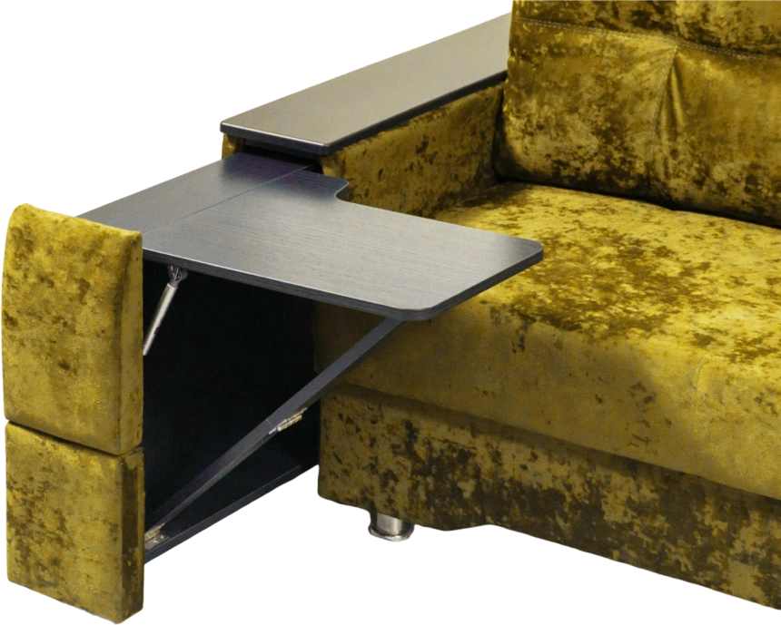 Диван прямой Атлант 2, ткань Спарк Елоу, декор Венге