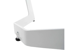 Кухонный стол Милан, ПМ пластик, белый камень, каркас белый