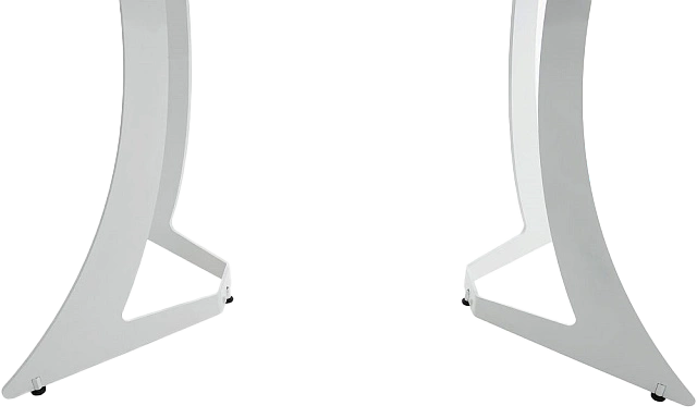 Кухонный стол Милан, ПМ пластик, белый камень, каркас белый