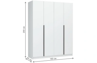 Шкаф четырехдверный Широн, распашной для одежды, белый