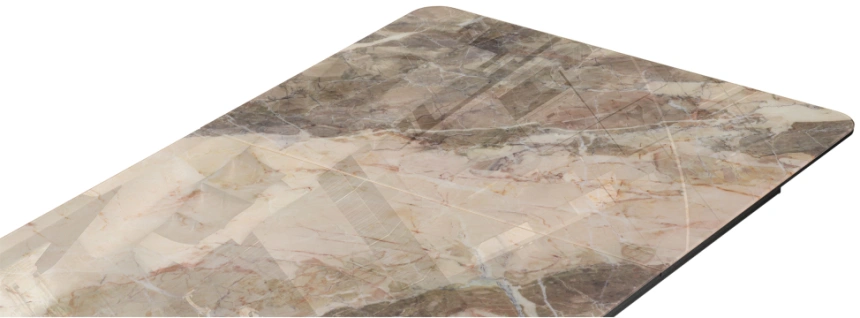 Кухонный раздвижной стол Бугун, 120(160)x80x77, стекло, каталония / черный