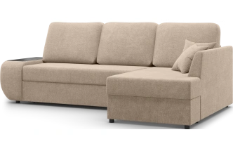 Диван угловой Консул, модель 074, правый, Danco 290 (коричневый)