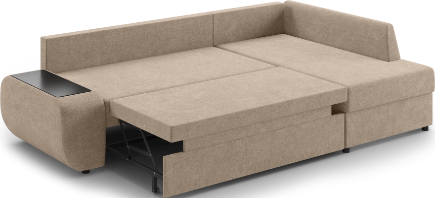 Диван угловой Консул, модель 074, правый, Danco 290 (коричневый)