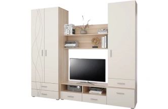 Стенка Медея, Ясень шимо / Крем бежевый