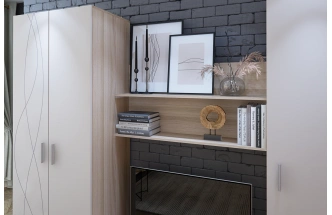 Стенка Медея, Ясень шимо / Крем бежевый