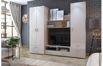 Стенка Медея, Ясень шимо / Крем бежевый