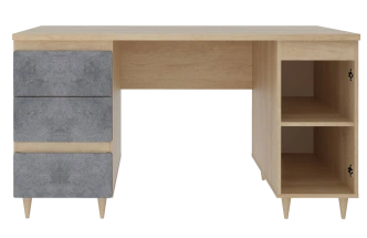 Стол Киото Дуб небраска/Бетон тёмный